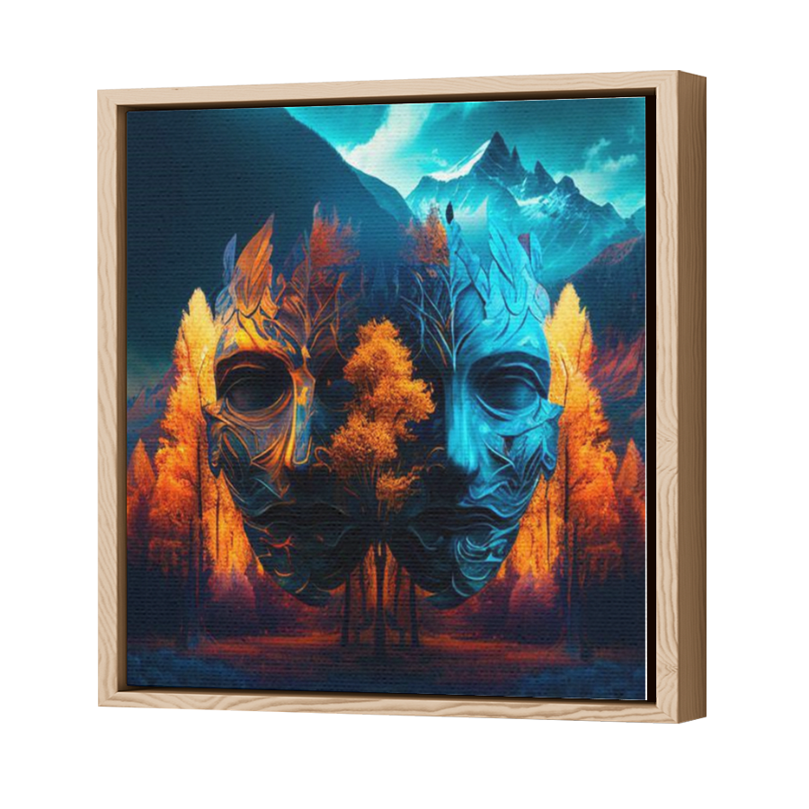 Thumbnail for Canvas - Wood Grain Floating Frame