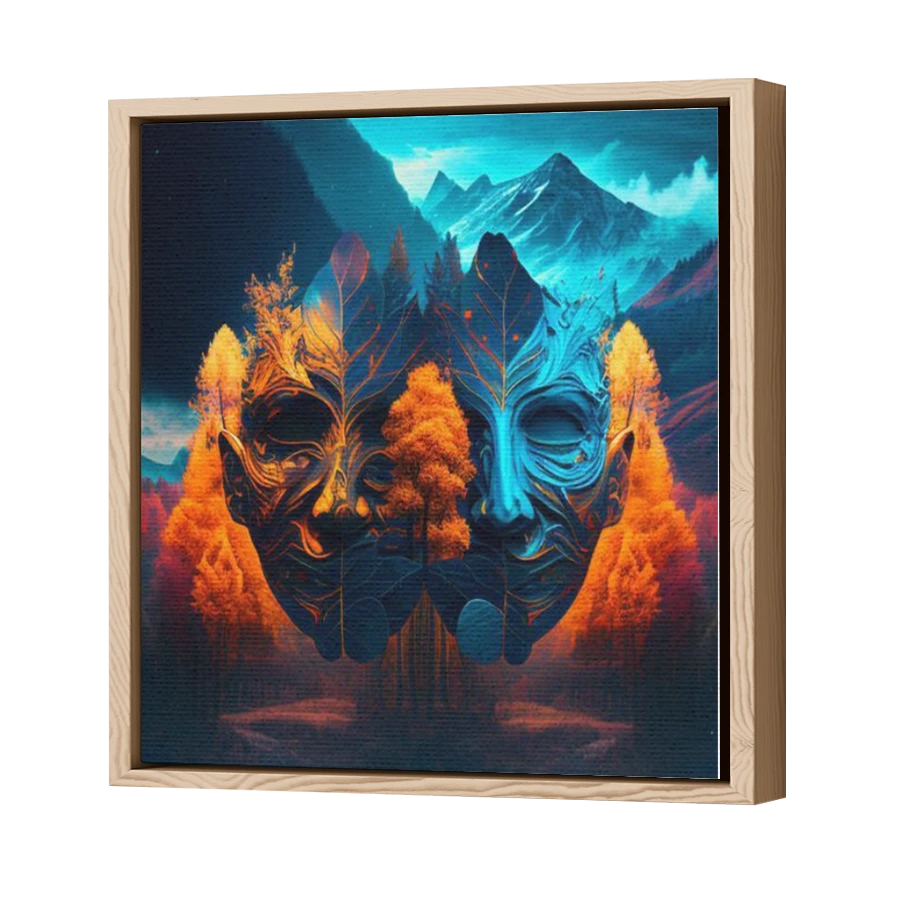 Thumbnail for Canvas - Wood Grain Floating Frame
