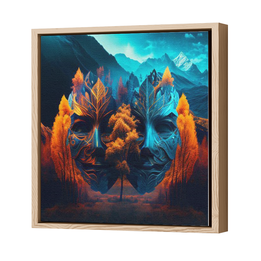 Thumbnail for Canvas - Wood Grain Floating Frame