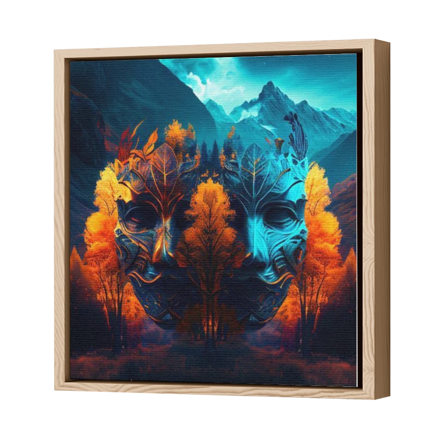 Thumbnail for Canvas - Wood Grain Floating Frame