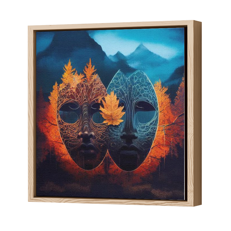 Thumbnail for Canvas - Wood Grain Floating Frame