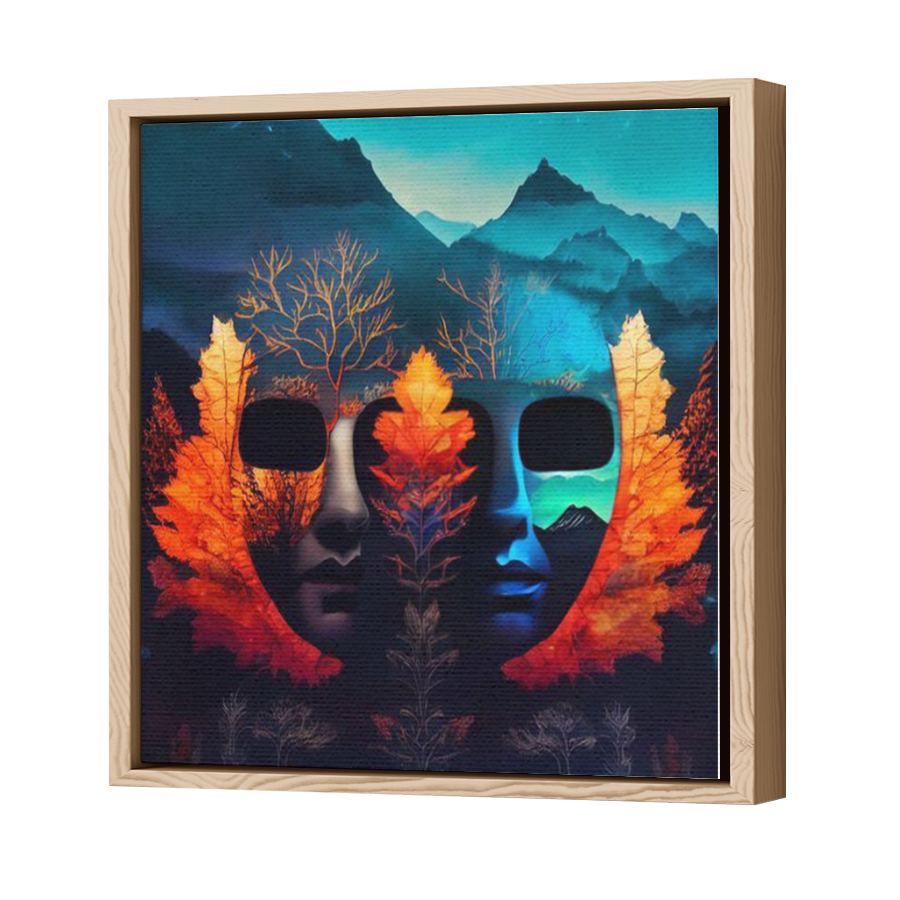 Thumbnail for Canvas - Wood Grain Floating Frame