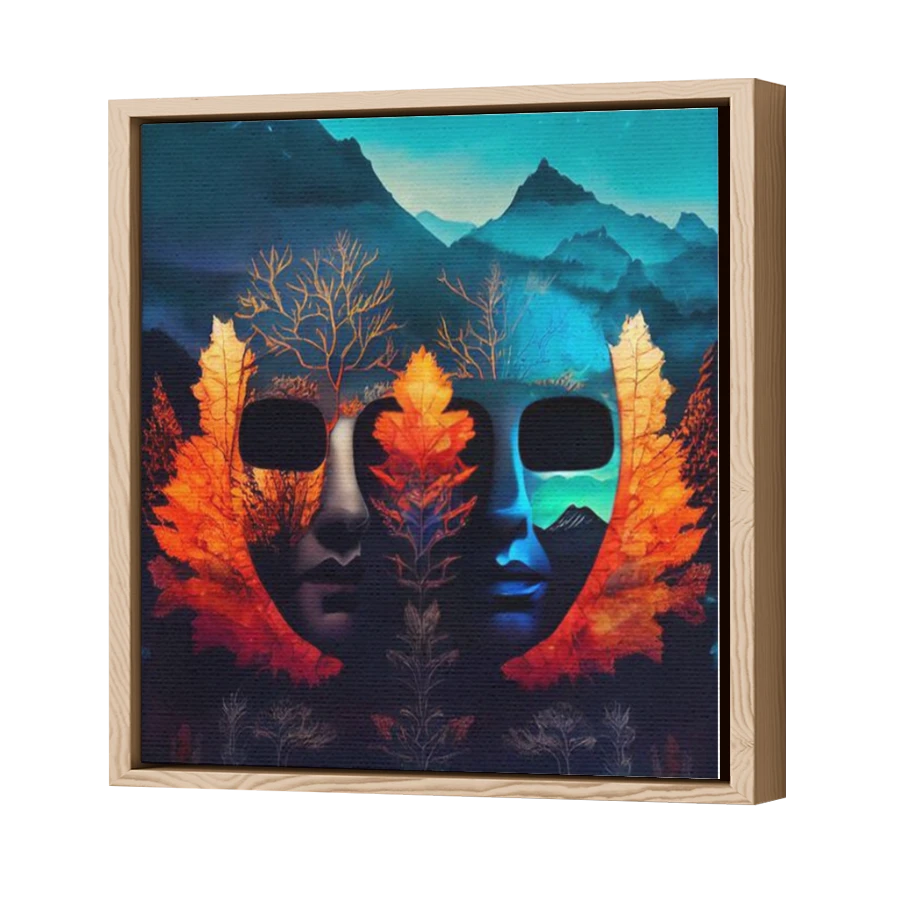 Thumbnail for Canvas - Wood Grain Floating Frame