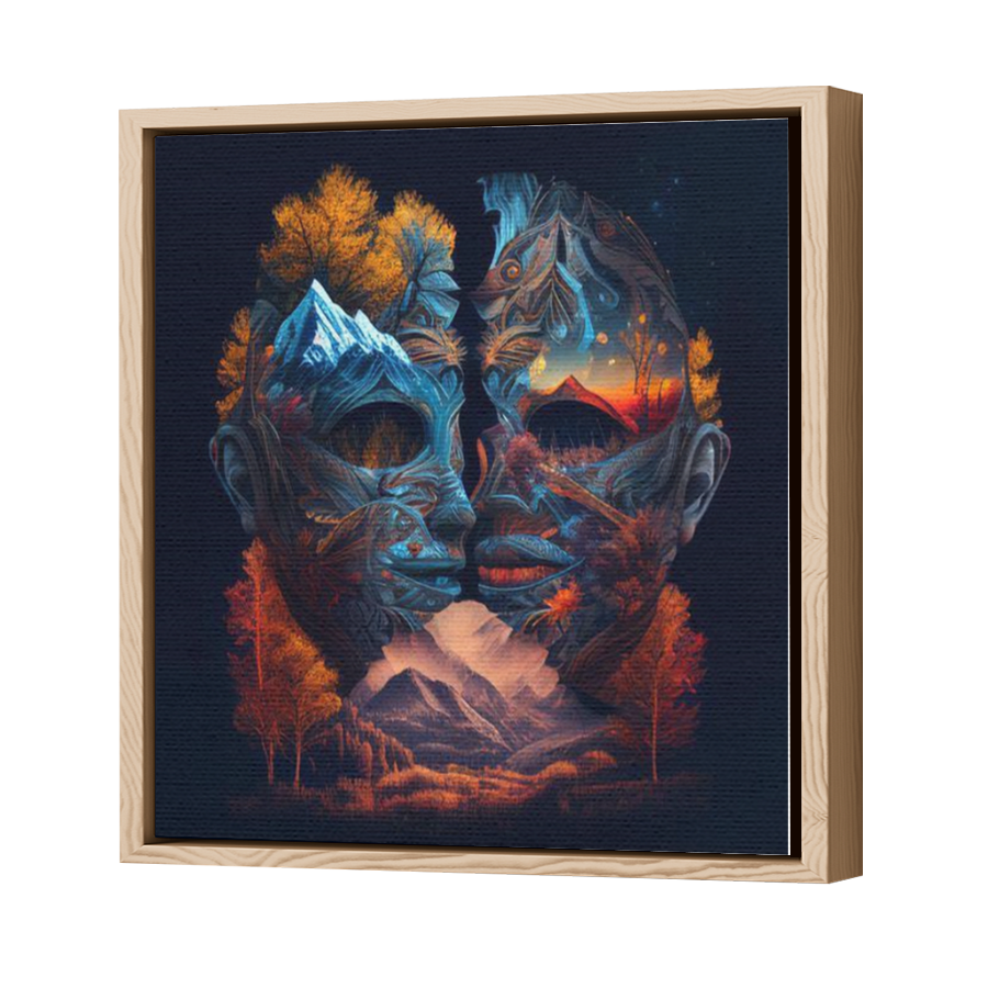 Thumbnail for Canvas - Wood Grain Floating Frame