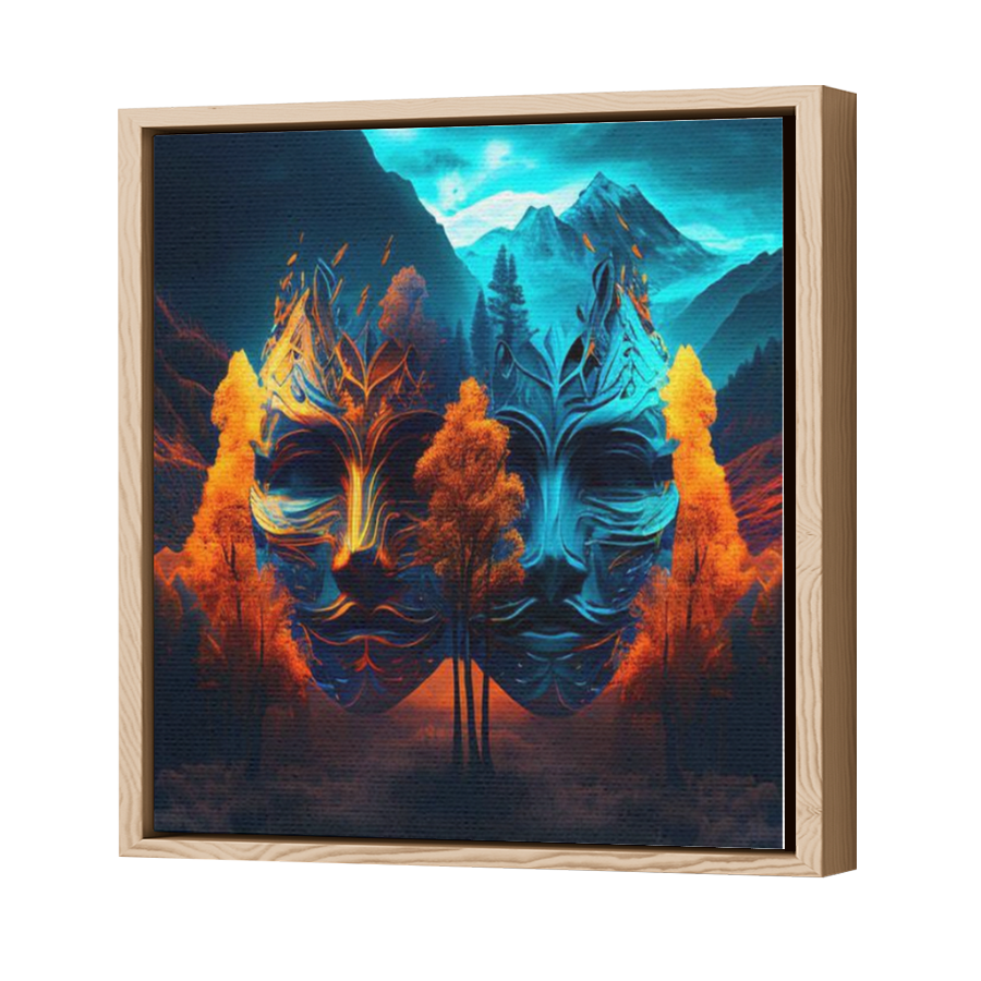 Thumbnail for Canvas - Wood Grain Floating Frame