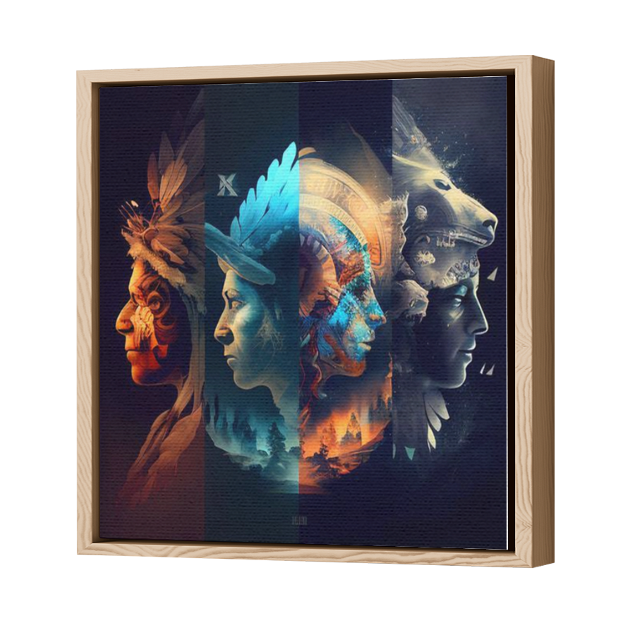 Thumbnail for Canvas - Wood Grain Floating Frame