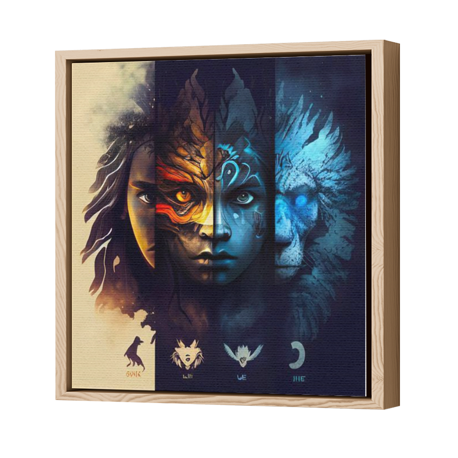 Thumbnail for Canvas - Wood Grain Floating Frame