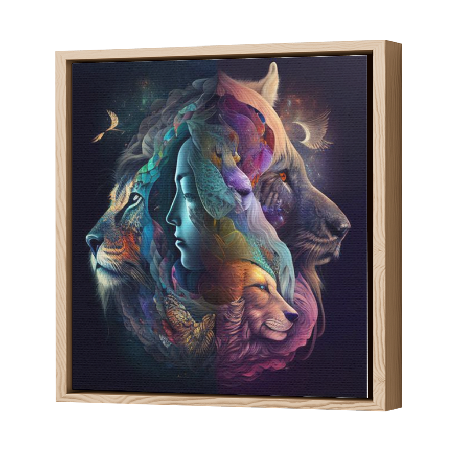 Thumbnail for Canvas - Wood Grain Floating Frame