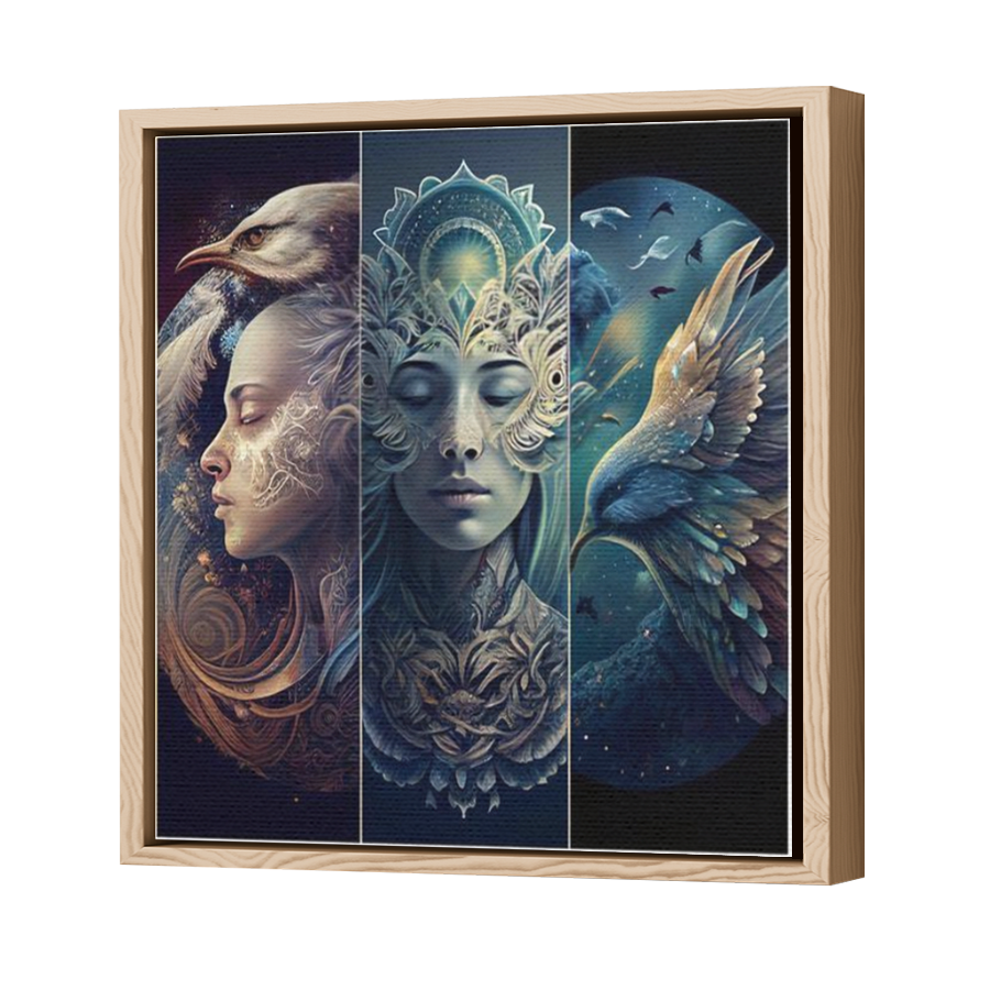 Thumbnail for Canvas - Wood Grain Floating Frame
