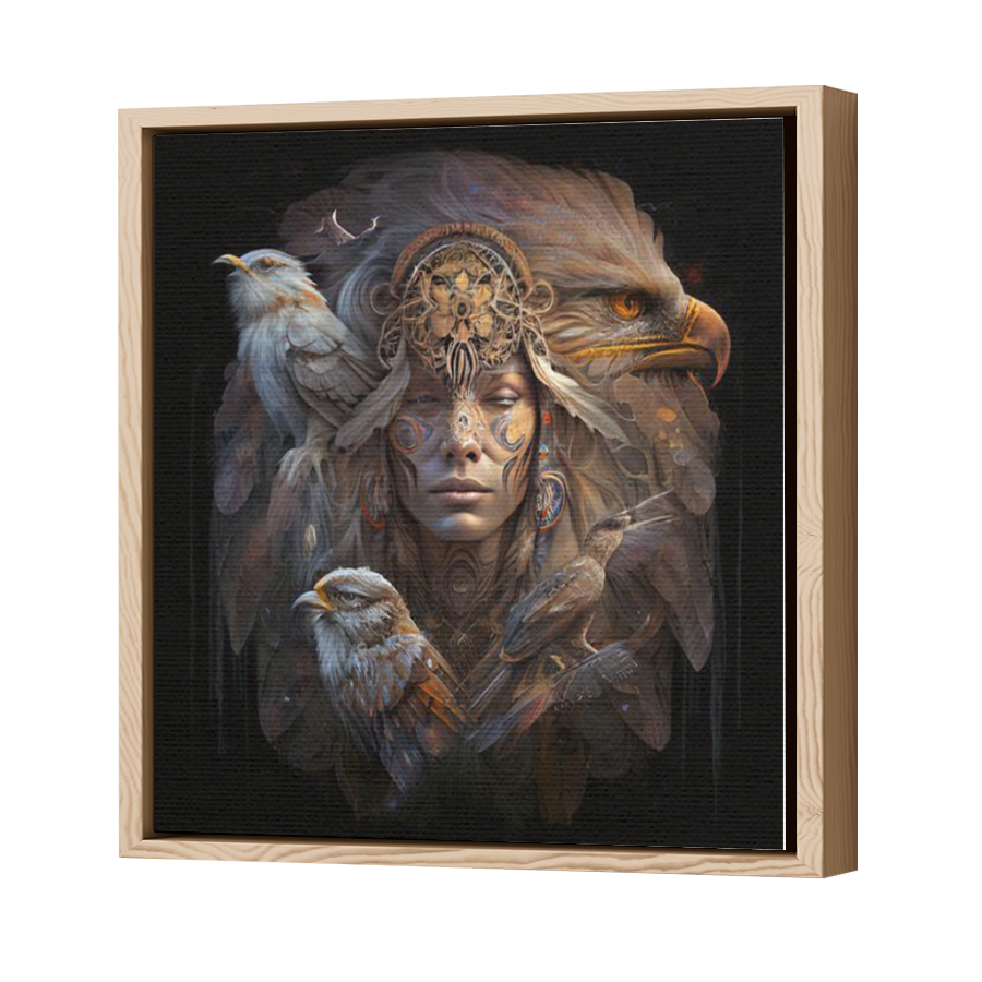 Thumbnail for Canvas - Wood Grain Floating Frame