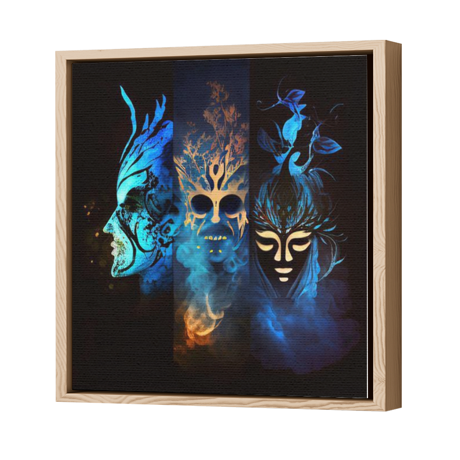 Thumbnail for Canvas - Wood Grain Floating Frame