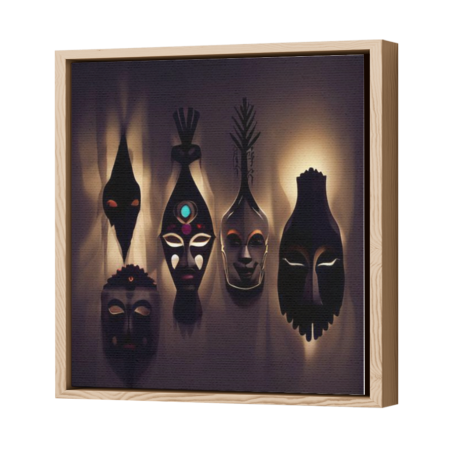 Thumbnail for Canvas - Wood Grain Floating Frame