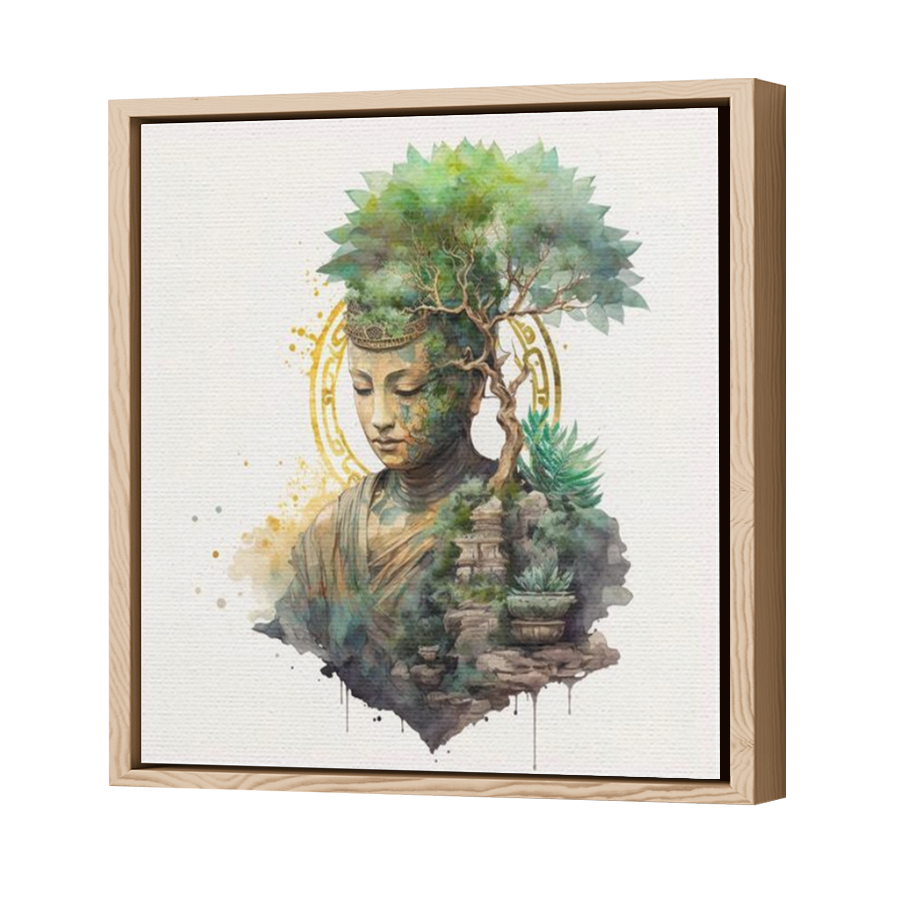Thumbnail for Canvas - Wood Grain Floating Frame