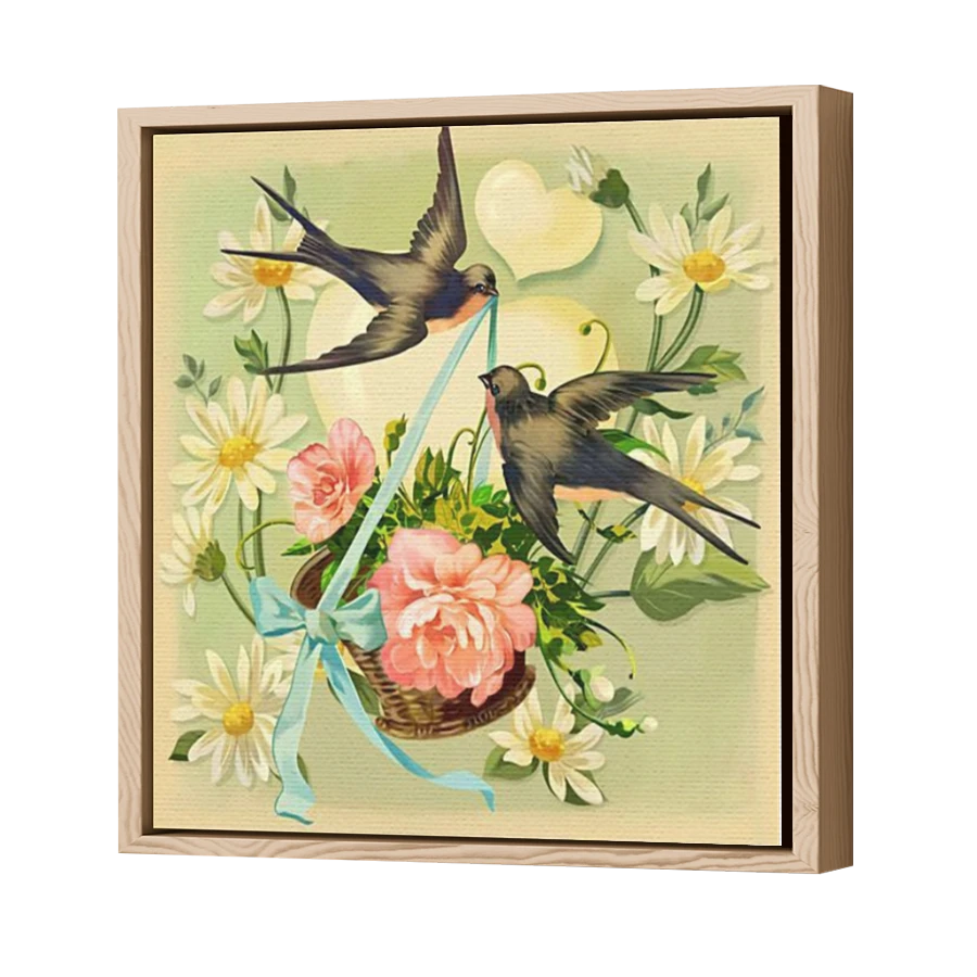 Thumbnail for Canvas - Wood Grain Floating Frame