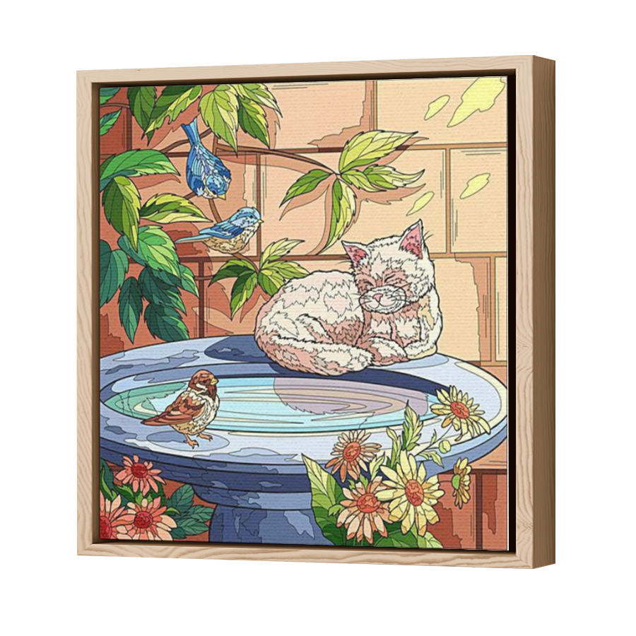 Thumbnail for Canvas - Wood Grain Floating Frame