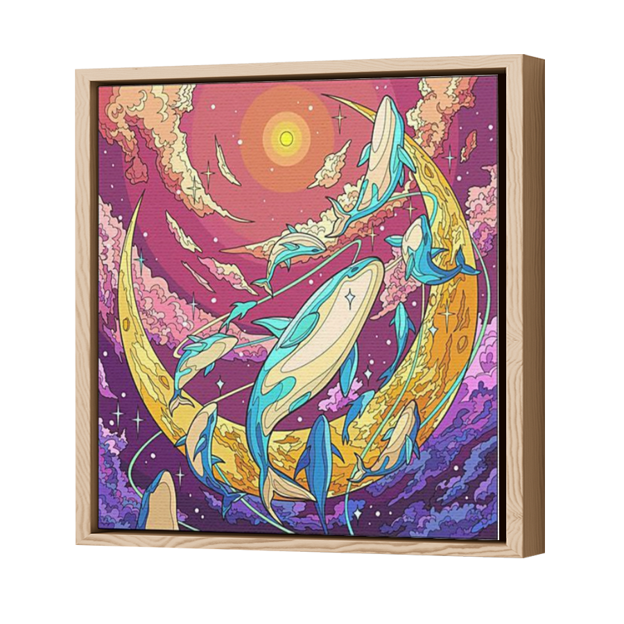 Thumbnail for Canvas - Wood Grain Floating Frame