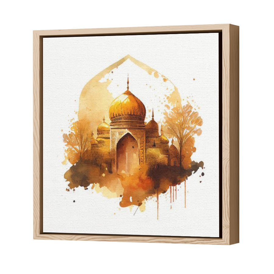 Thumbnail for Canvas - Wood Grain Floating Frame