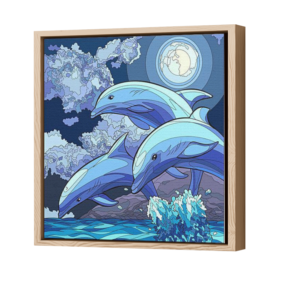 Thumbnail for Canvas - Wood Grain Floating Frame