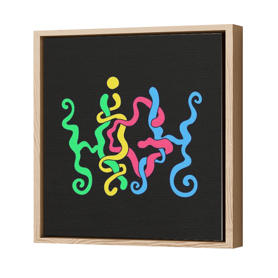 Thumbnail for Canvas - Wood Grain Floating Frame