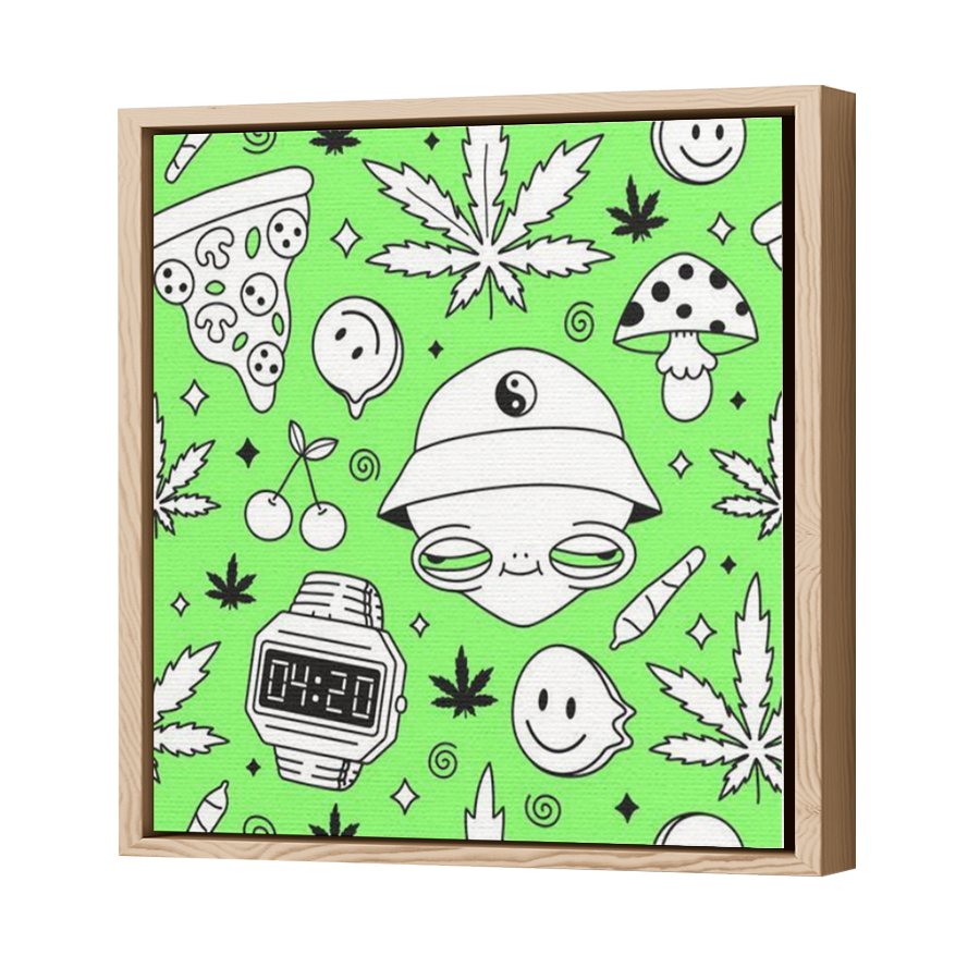 Thumbnail for Canvas - Wood Grain Floating Frame