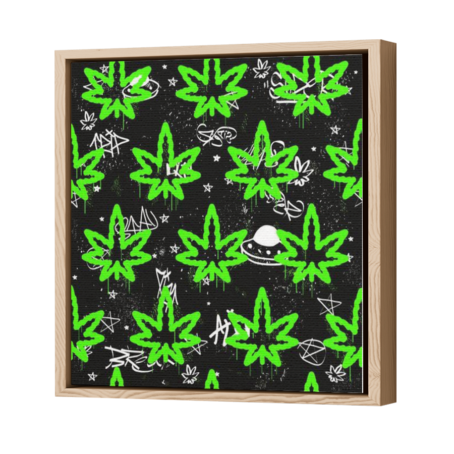 Thumbnail for Canvas - Wood Grain Floating Frame