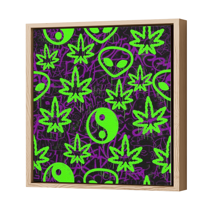 Thumbnail for Canvas - Wood Grain Floating Frame