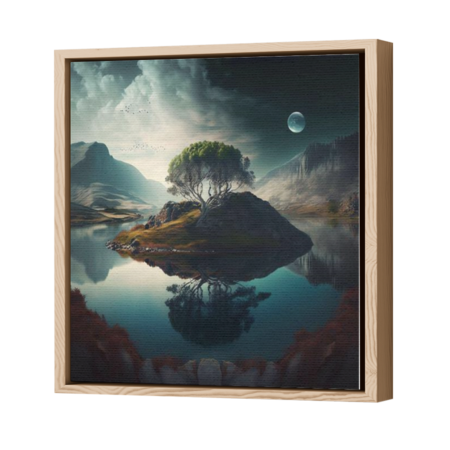 Thumbnail for Canvas - Wood Grain Floating Frame