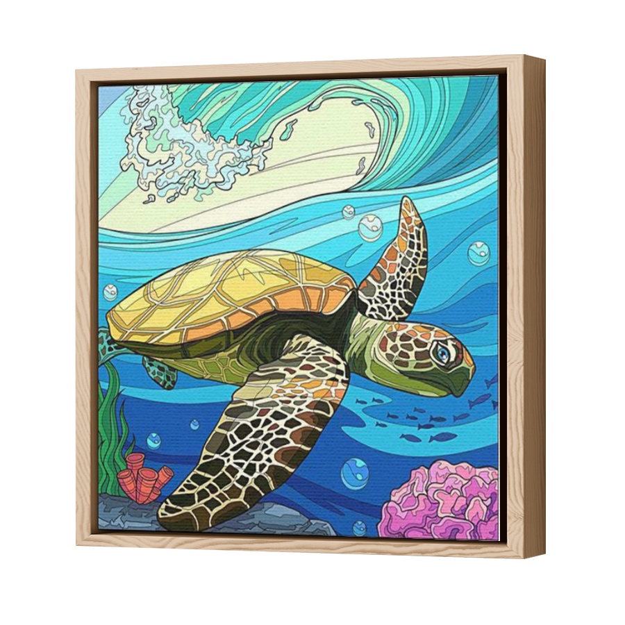 Thumbnail for Canvas - Wood Grain Floating Frame