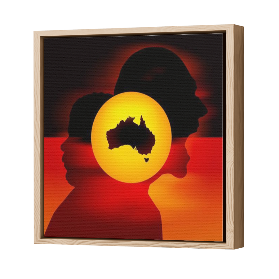 Thumbnail for Canvas - Wood Grain Floating Frame