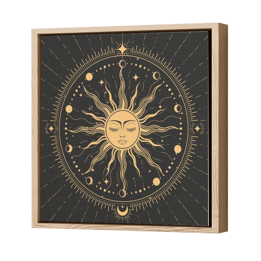 Thumbnail for Canvas - Wood Grain Floating Frame