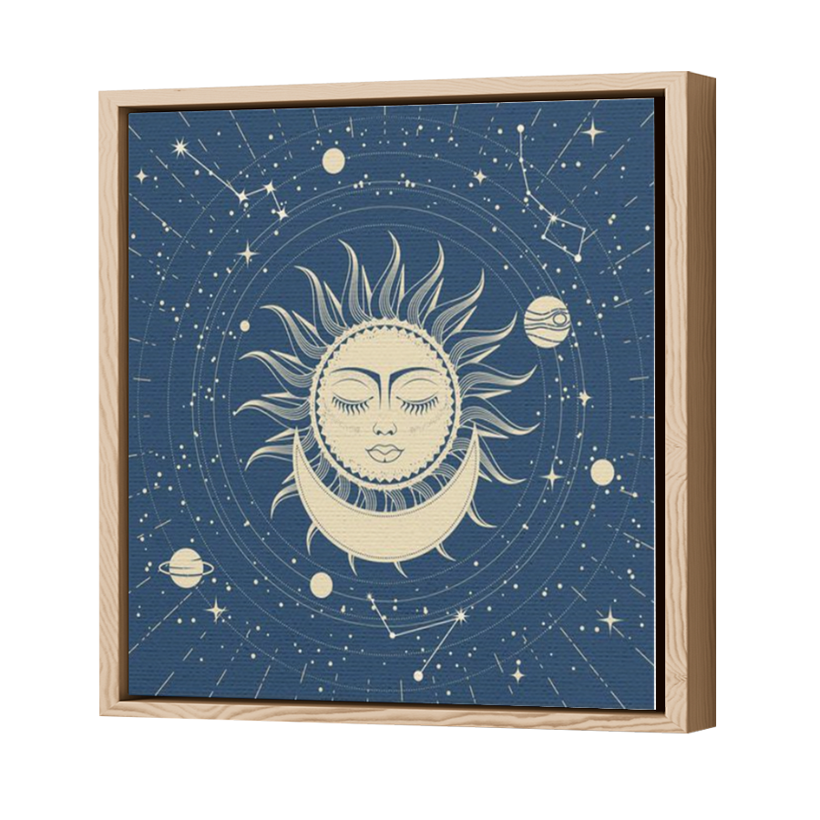 Thumbnail for Canvas - Wood Grain Floating Frame