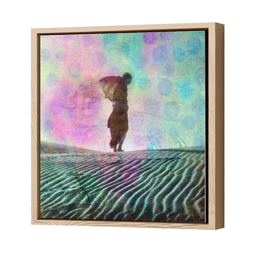 Thumbnail for Canvas - Wood Grain Floating Frame