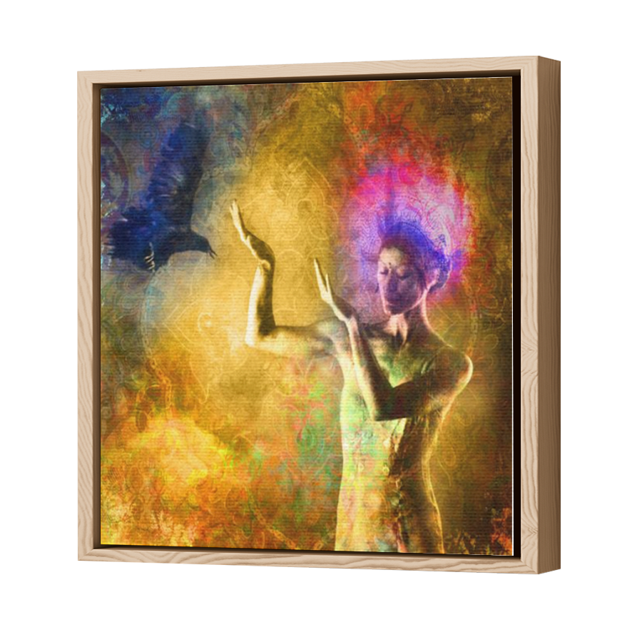 Thumbnail for Canvas - Wood Grain Floating Frame