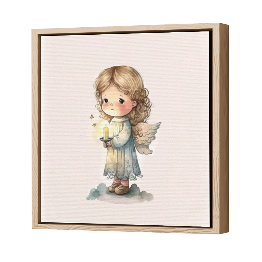 Thumbnail for Canvas - Wood Grain Floating Frame