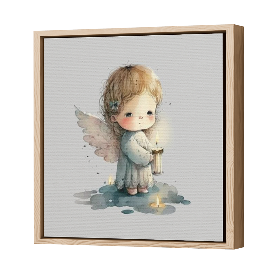 Thumbnail for Canvas - Wood Grain Floating Frame