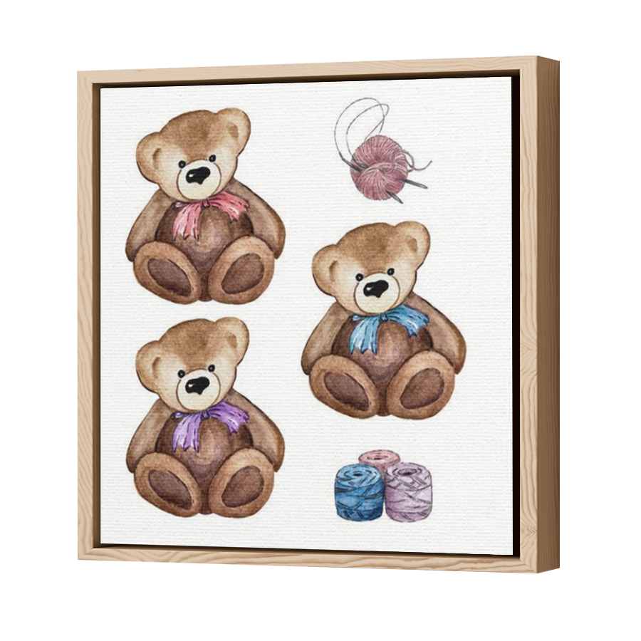 Thumbnail for Canvas - Wood Grain Floating Frame