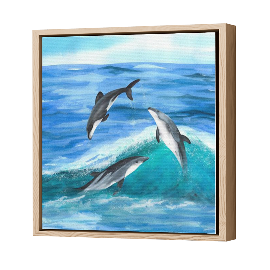 Thumbnail for Canvas - Wood Grain Floating Frame