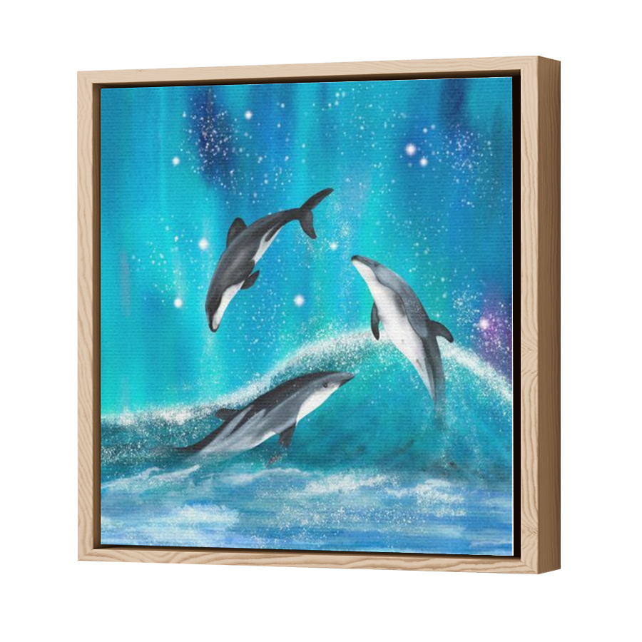 Thumbnail for Canvas - Wood Grain Floating Frame