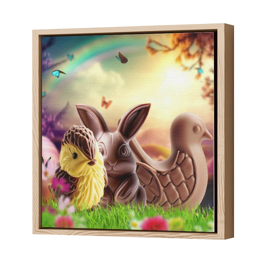 Thumbnail for Canvas - Wood Grain Floating Frame