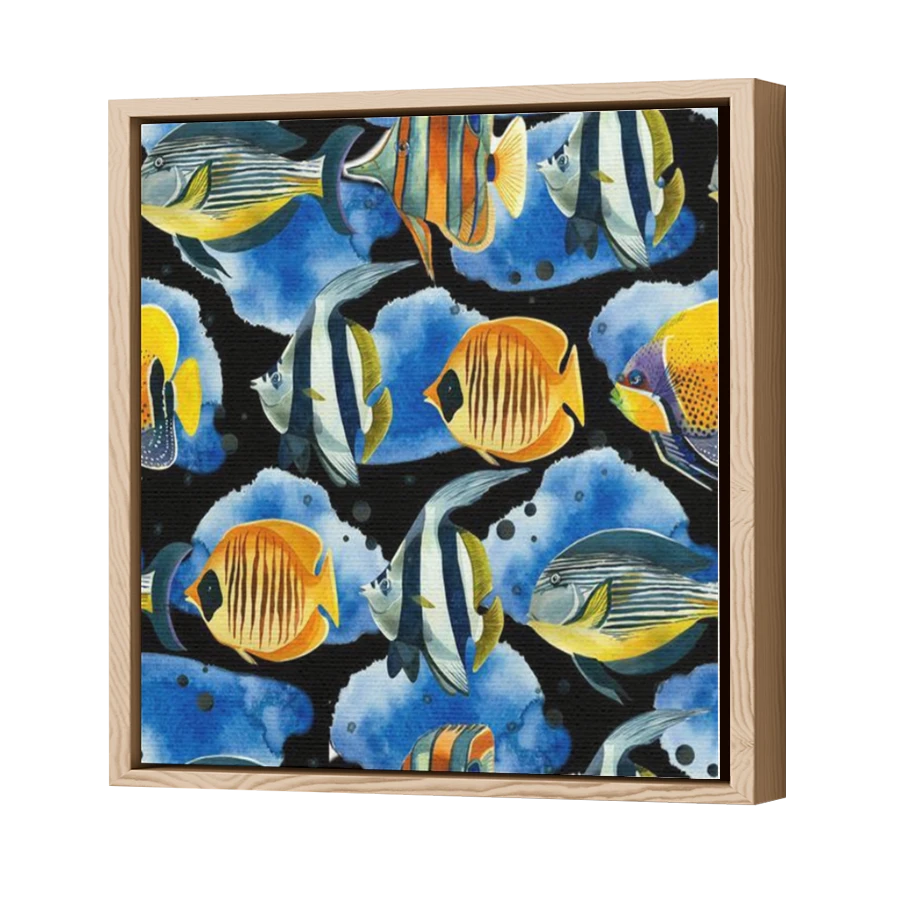 Thumbnail for Canvas - Wood Grain Floating Frame