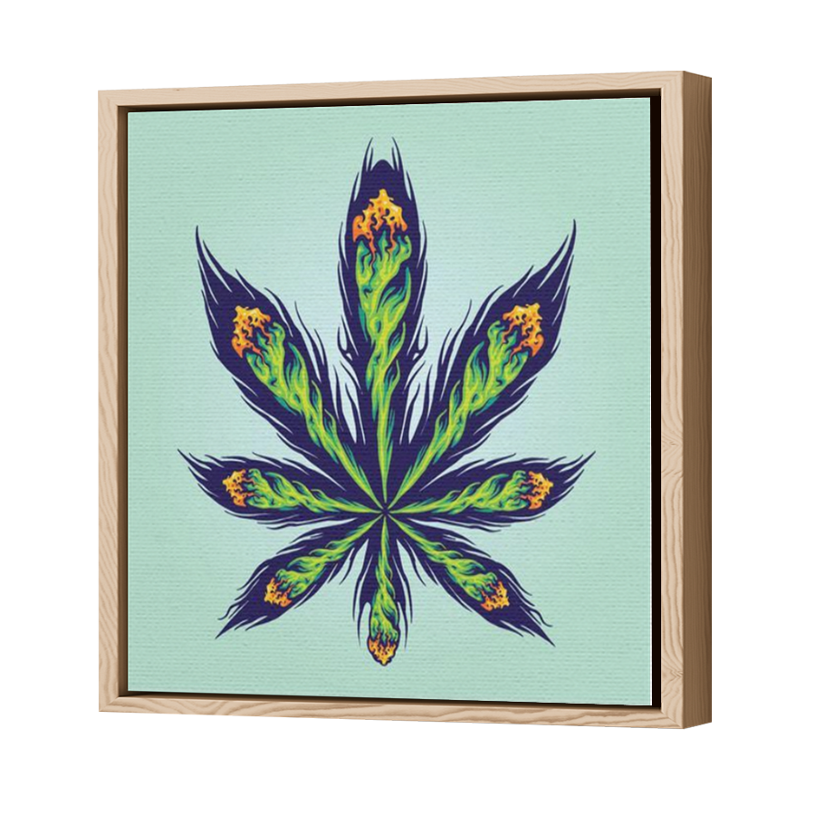Thumbnail for Canvas - Wood Grain Floating Frame