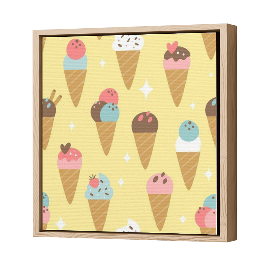 Thumbnail for Canvas - Wood Grain Floating Frame