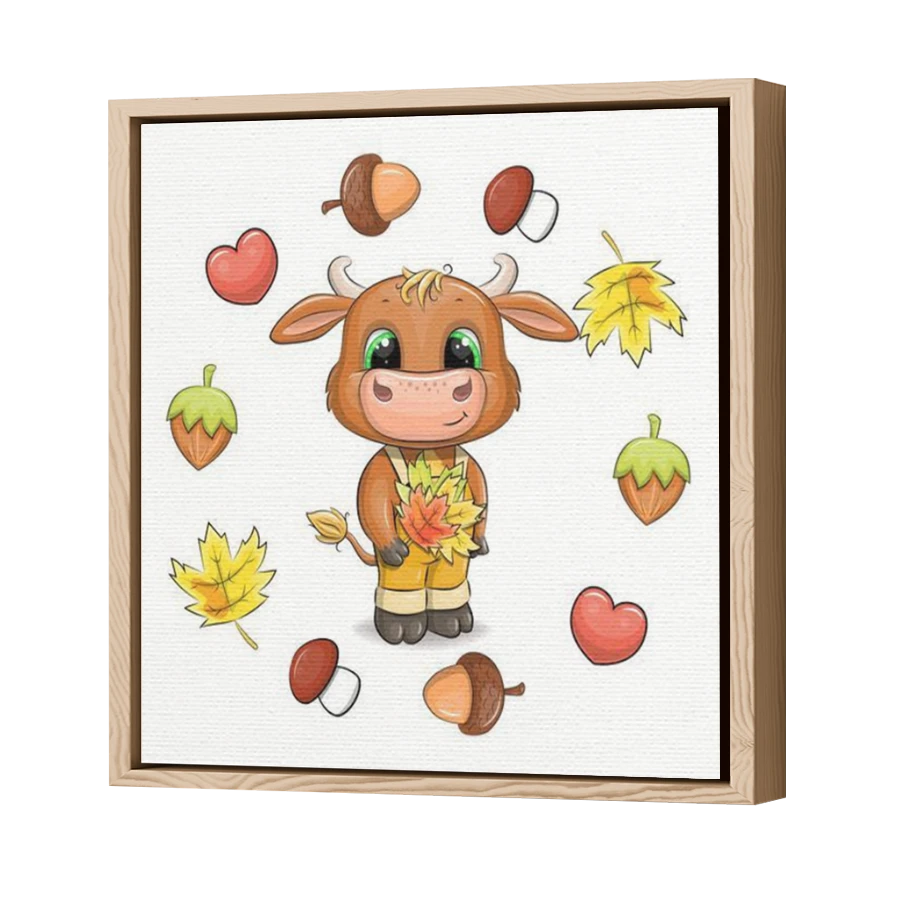 Thumbnail for Canvas - Wood Grain Floating Frame