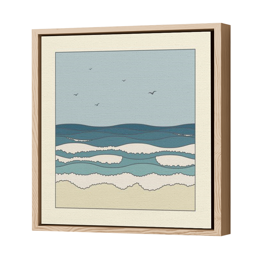 Thumbnail for Canvas - Wood Grain Floating Frame