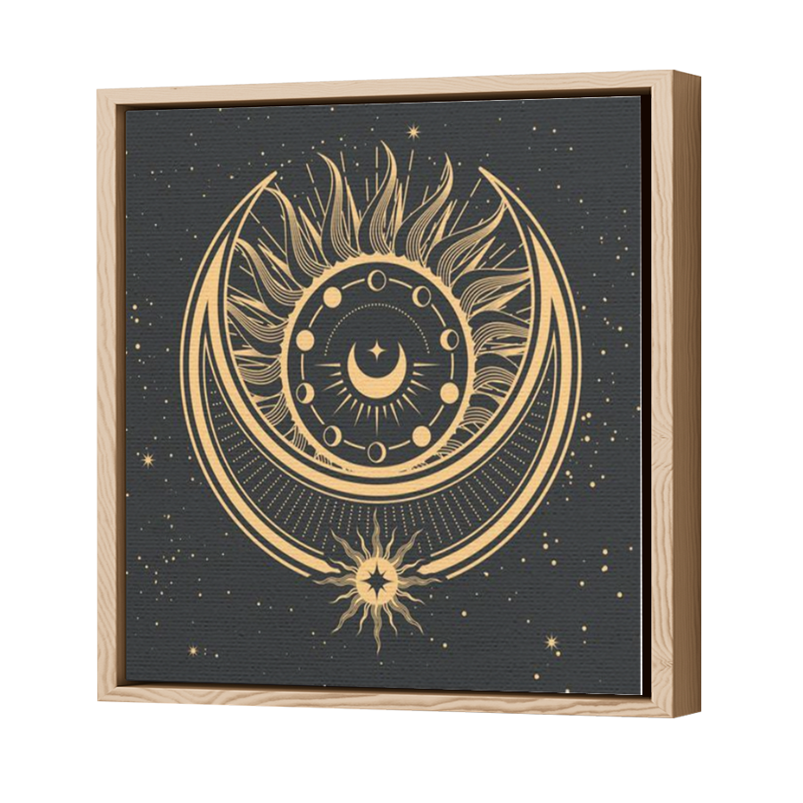 Thumbnail for Canvas - Wood Grain Floating Frame
