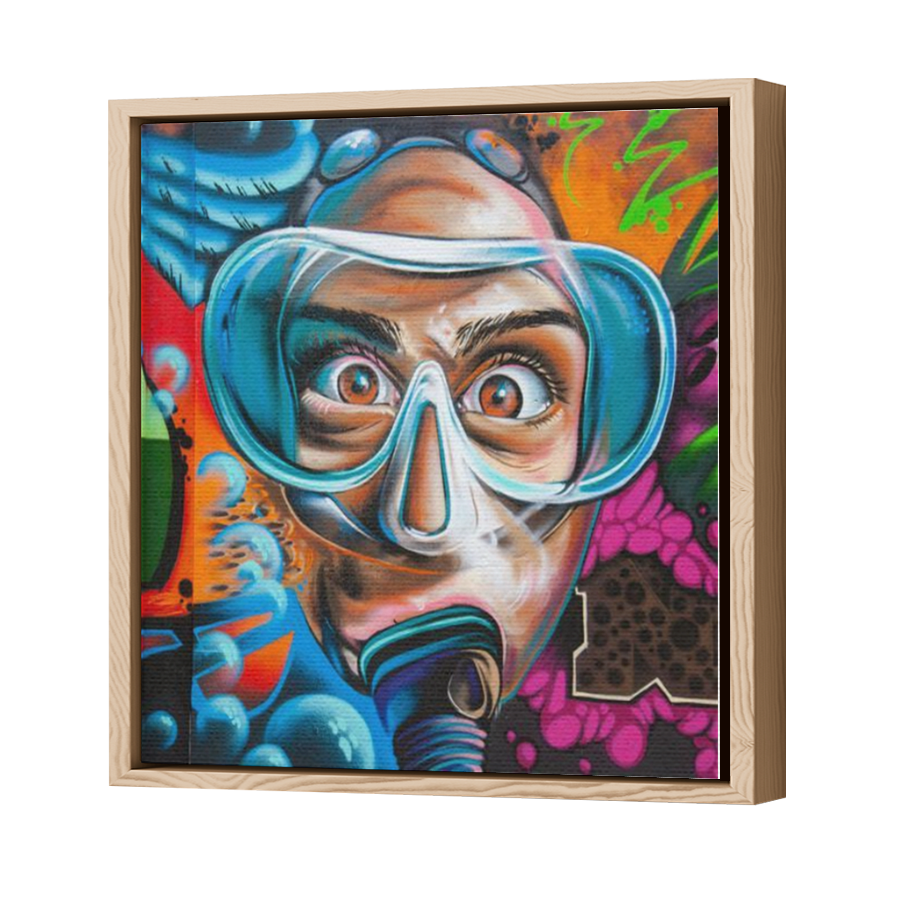 Thumbnail for Canvas - Wood Grain Floating Frame