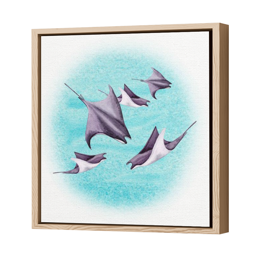 Thumbnail for Canvas - Wood Grain Floating Frame