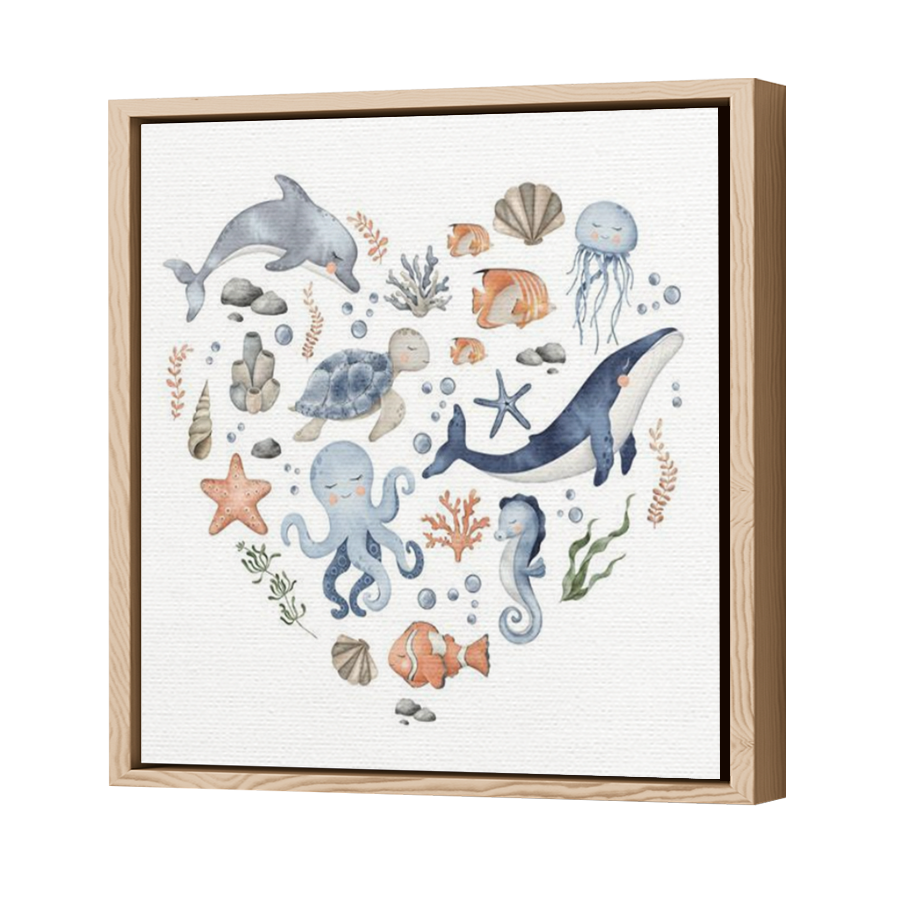 Thumbnail for Canvas - Wood Grain Floating Frame