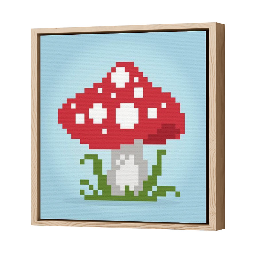 Thumbnail for Canvas - Wood Grain Floating Frame