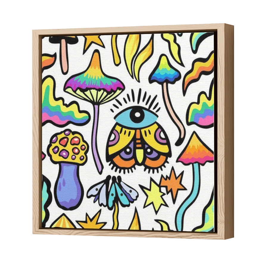 Thumbnail for Canvas - Wood Grain Floating Frame